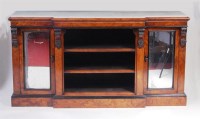 Lot 918 - A Victorian walnut marble topped breakfront...