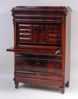 Lot 922 - A late 19th century French mahogany secretaire...