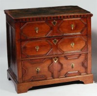 Lot 926 - A Jacobean period and later walnut chest,...