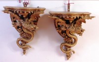 Lot 931 - A pair of 19th century giltwood and gesso wall...