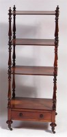 Lot 933 - An early Victorian rosewood four tier whatnot,...
