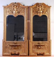 Lot 936 - A near-pair of late Victorian giltwood and...