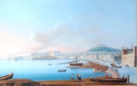 Lot 774 - Neapolitan School - Set of three coastal views,...