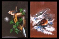 Lot 775 - Alan Fairbrass - Wren upon a branch and Field...