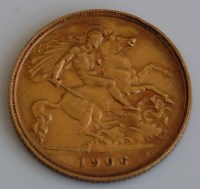 Lot 2130 - Great Britain, 1906 gold half sovereign,...