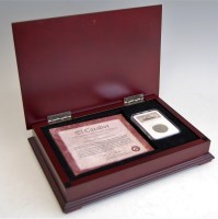 Lot 2221 - Great Britain, cased 1783 two reales, salvaged...