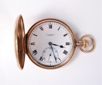 Lot 2585 - A 9ct full hunter pocket watch by J W Benson,...