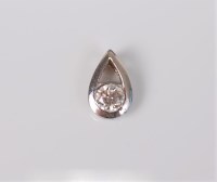 Lot 2666 - An 18ct white gold single stone diamond...