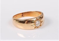 Lot 2698 - An 18ct single stone diamond ring, the old...