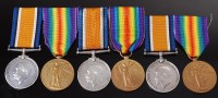 Lot 1044 - Three WW I British War and Victory duos,...