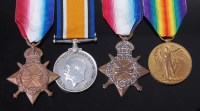 Lot 1057 - A WW I 1914-15 Star and British War duo,...