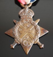 Lot 1131 - A WW I 1914 Mons Star with 5th Aug-22nd Nov...