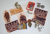 Lot 1143 - A WW I British War and Victory duo, naming...