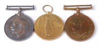 Lot 1183 - A WW I British War and Victory duo, naming TF -...