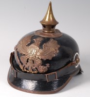 Lot 1200 - A Prussian ersatz pickelhaube having typical...