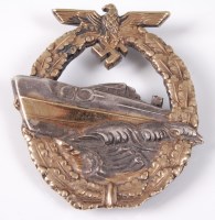 Lot 1203 - A German Motor Torpedo Boat War badge, marked...