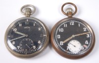 Lot 1218 - A Recta military issue nickel cased open face...