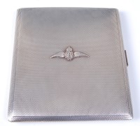 Lot 1224 - A Geo. V. silver pocket cigarette case having...