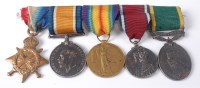 Lot 1244 - A WW I trio to include 1914-15 Star, British...