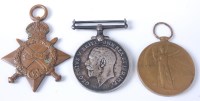 Lot 1250 - A WW I trio to include 1914-15 Star, British...