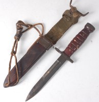 Lot 1263 - A U.S. M4 knife bayonet, having a 16.5cm...