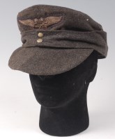 Lot 1302 - A German M43 Luftschutz grey ski cap with...