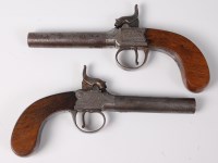 Lot 1330 - A pair of 19th century boxlock percussion...