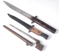 Lot 1350 - A British No. 4 Mk II spike bayonet and...