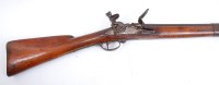 Lot 1376 - A 19th century flintlock rifle, the 104cm...