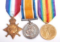 Lot 1383 - A WW I trio to include 1914-15 Star, British...
