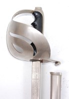 Lot 1390 - A WW II Italian Officer's sword, having an...