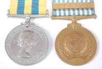 Lot 1400 - A Korea medal (1950-53) naming C/SSX. 819252 F....
