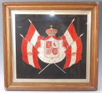 Lot 1401 - An early 20th century silk embroidered panel...
