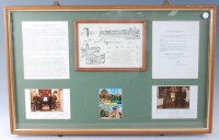 Lot 1402 - A framed military display recounting the...