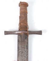 Lot 1407 - An Indian sword, having an 86cm double edged...