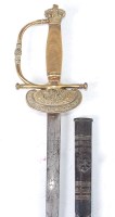 Lot 1408 - A William IV court sword, the 79cm steel blade...
