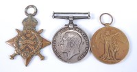 Lot 1418 - A WW I 1914-15 Star, British War and Victory...