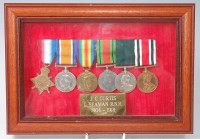 Lot 1421 - A family group of medals to include WW I...