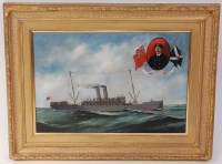Lot 1437 - Alfred Jansen, (1859-1935,) S.S. Brussels at...