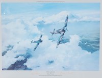 Lot 1441 - After Robert Taylor, (b.1946,) Duel of Eagles,...