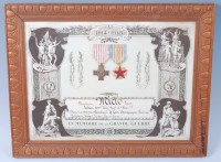 Lot 1448 - A WW I French casualty duo to include Croix du...