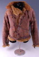 Lot 1462 - A gentleman's brown leather and fur lined...