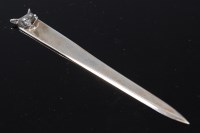 Lot 1510 - An E.R. II silver letter opener of plain...