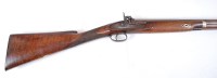 Lot 1527 - A 19th century hammer action sporting gun,...