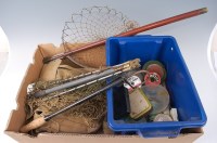 Lot 1549 - A collection of fishing tackle to include two...