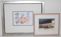 Lot 1592 - Jacquie Jones, (b.1961) Photo finish, coloured...