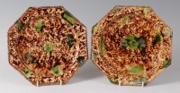Lot 20 - A pair of 18th century Whieldon type octagonal...