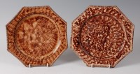 Lot 21 - A pair of 18th century Whieldon type octagonal...
