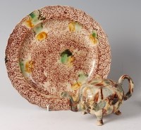 Lot 22 - An 18th century Whieldon type pottery plate,...