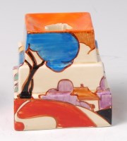 Lot 55 - A Clarice Cliff Autumn Blue pattern pottery...